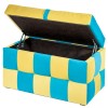 Банкетка Детская 4625 ткань голубая и желтая 700х430х380