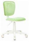 Кресло Бюрократ CH-W204NX ткань светло-зеленая Velvet 81, пластик белый