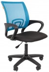 Кресло CHAIRMAN 696LT голубая сетка черное сиденье 