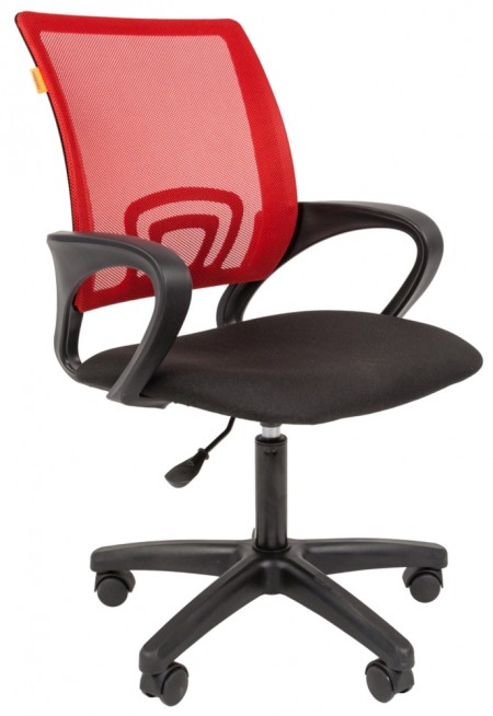 Кресло CHAIRMAN 696LT красная сетка черное сиденье 