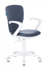 Кресло Бюрократ KD-W10AXSN ткань серая, белый пластик