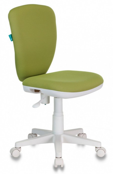 Кресло Бюрократ KD-W10 ткань светло-зеленая, белый пластик