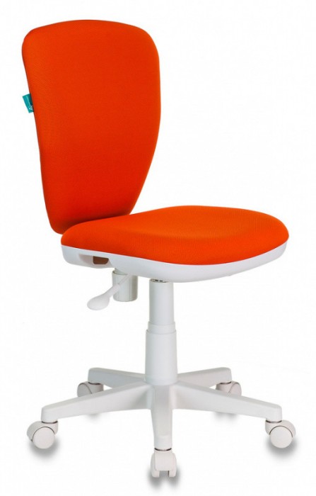 Кресло Бюрократ KD-W10 ткань оранжевая, белый пластик