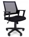 Кресло офисное РК-15 спинка черная сетка сиденье ткань черная TW-11