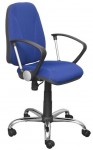 Кресло офисное C-101 Клио Нептун хром ткань синяя