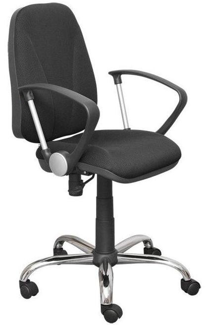 Офисное кресло йорк хром экокожа черная