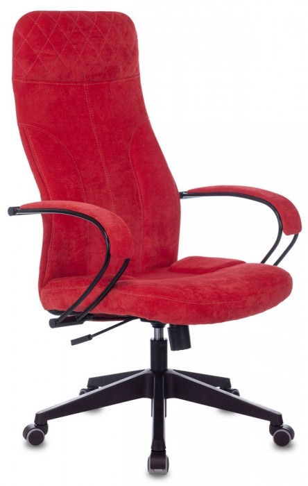 Кресло руководителя Бюрократ CH-608Fabric ткань красная