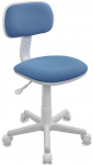 Кресло Бюрократ CH-W201NX ткань голубая пластик белый