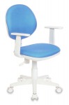 Кресло Бюрократ CH-W356AXSN голубое белый пластик