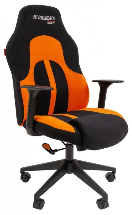 Кресло CHAIRMAN GAME 11 оранжевая и черная ткань