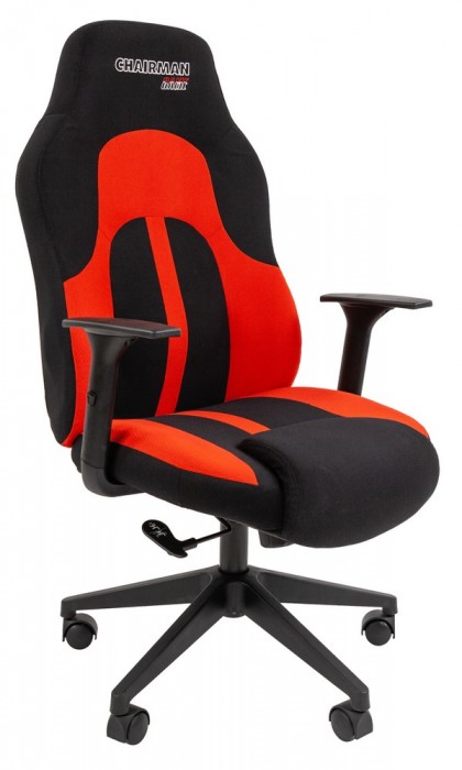 Кресло CHAIRMAN GAME 11 красная и черная ткань