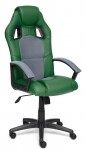 Кресло Driver Драйвер экокожа зеленая, ткань серая