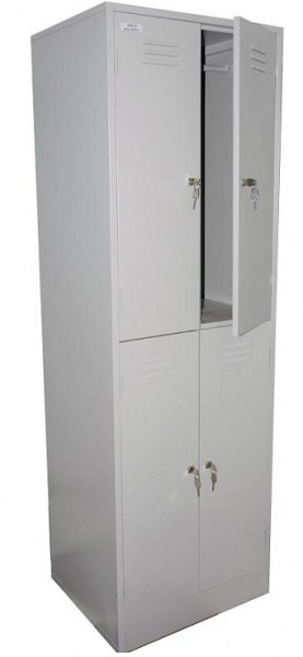 Шкаф для одежды металлический ШРМ-24, 4 отделения
