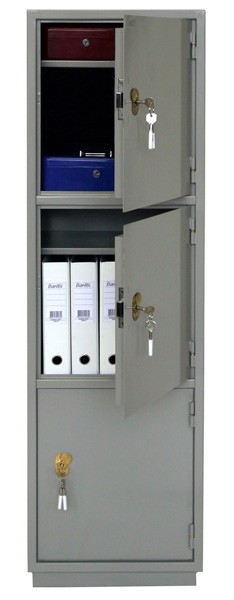 Шкаф бухгалтерский КБ-033, 3 отделения 1560х470х395 мм