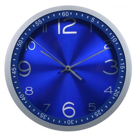 Часы настенные R05P, круглые, синий, d30.5 см, плавный ход