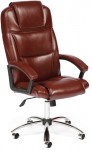 Кресло руководителя BERGAMO Chrome Бергамо хром коричнево-рыжее