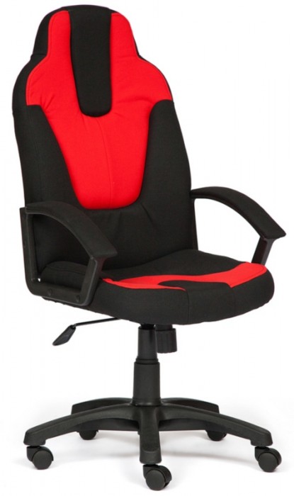 Кресло руководителя NEO3 Нео-3 ткань черный вставки красный
