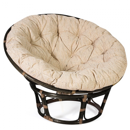 Кресло из ротанга Papasan Папасан цвет ант. коричневый  подушка