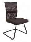 Кресло для приемных РК-69 спинка сетка сиденье ткань черная, полозья