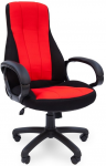 Кресло руководителя РК-190 ткань черная вставка ткань красная