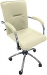 Кресло офисное Самба GTP soft кожзам бежевый, хром