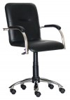 Кресло офисное Самба GTP soft экокожа черная, хром