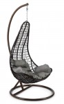 Кресло подвесное SC-010 иск. ротанг цвет коричневый  подушка