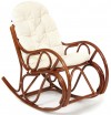 Кресло-качалка из ротанга VIENNA Виенна цвет орех подушка 